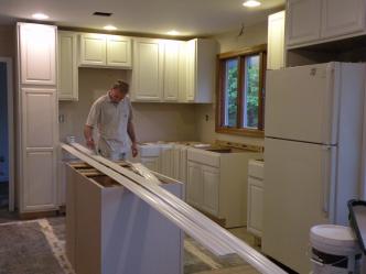  Cabinets in - Prepping crown molding